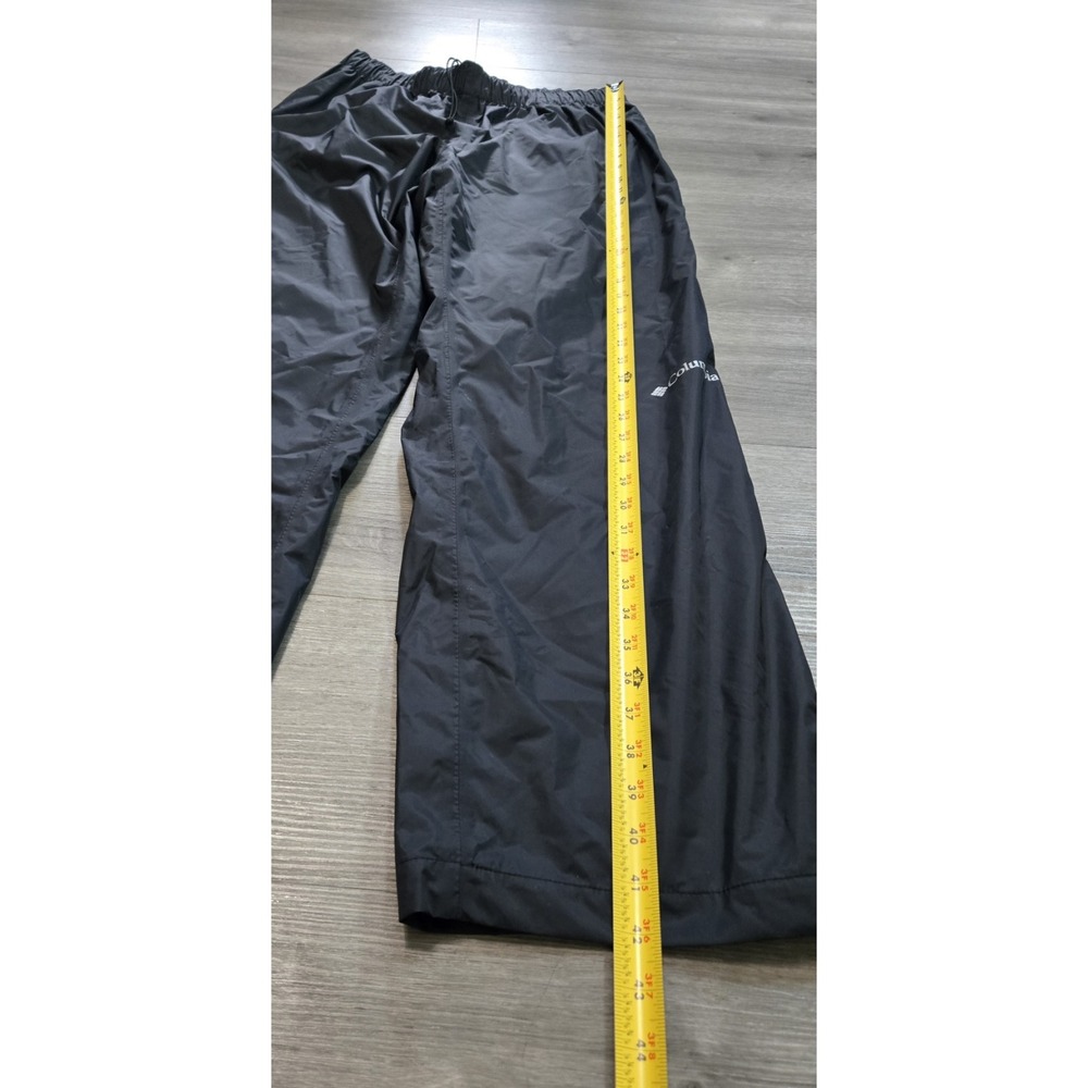 Columbia Pants Men's Medium Black Baggy Wide Leg Nylon Windbreaker Omni-Tech - Picture 12 of 13